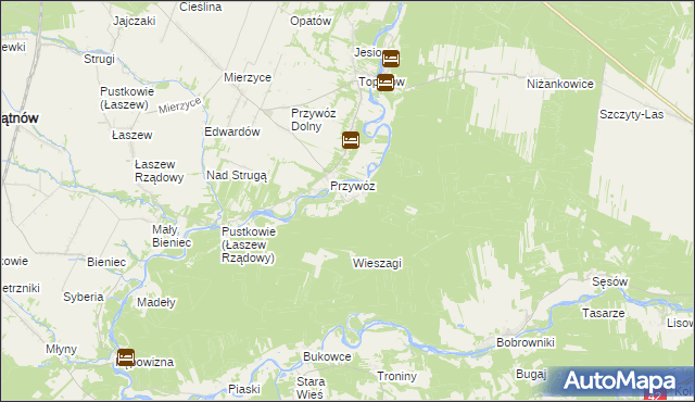 mapa Ogroble, Ogroble na mapie Targeo