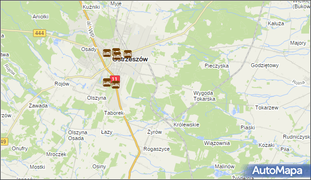mapa Ostrzeszów-Pustkowie, Ostrzeszów-Pustkowie na mapie Targeo