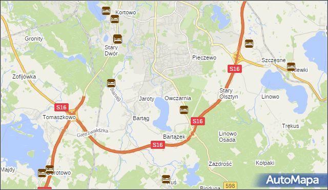 mapa Owczarnia gmina Stawiguda, Owczarnia gmina Stawiguda na mapie Targeo