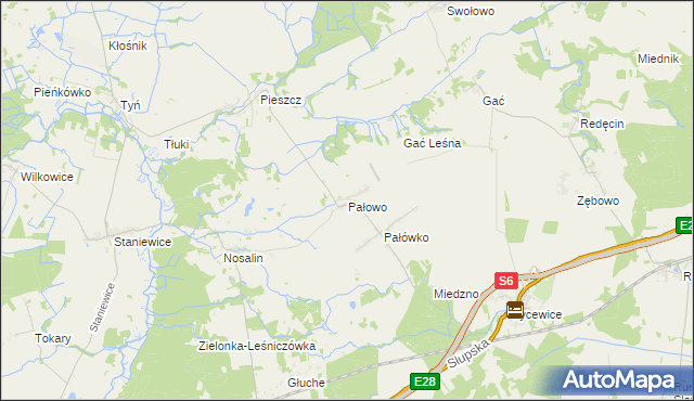 mapa Pałowo, Pałowo na mapie Targeo