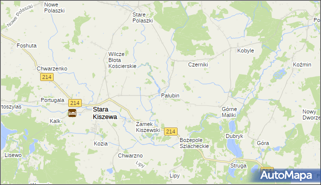 mapa Pałubin, Pałubin na mapie Targeo