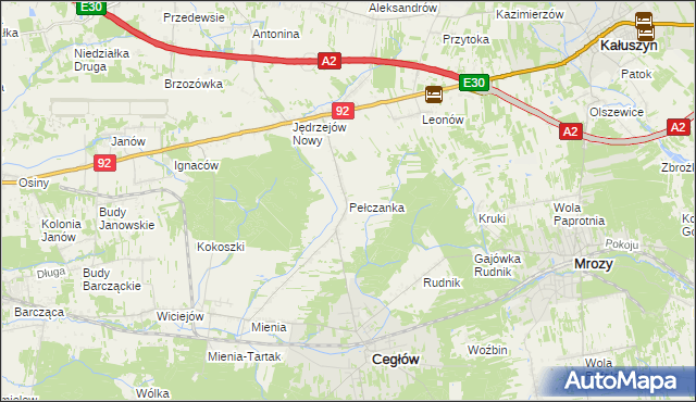 mapa Pełczanka, Pełczanka na mapie Targeo