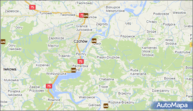 mapa Piaski-Drużków, Piaski-Drużków na mapie Targeo