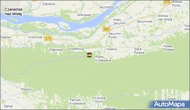 mapa Piaski Królewskie, Piaski Królewskie na mapie Targeo