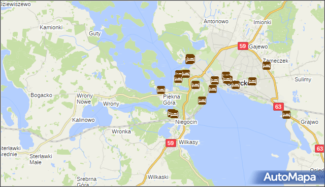 mapa Piękna Góra, Piękna Góra na mapie Targeo