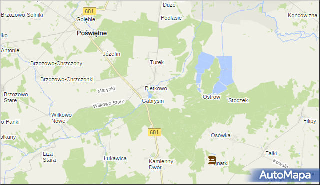 mapa Pietkowo Drugie, Pietkowo Drugie na mapie Targeo