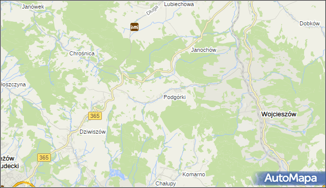 mapa Podgórki gmina Świerzawa, Podgórki gmina Świerzawa na mapie Targeo