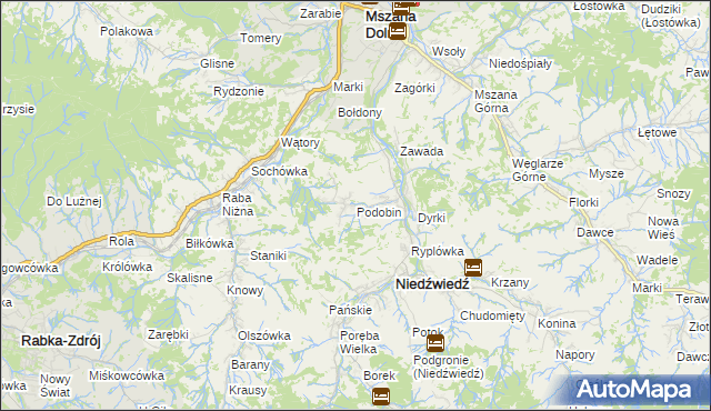 mapa Podobin, Podobin na mapie Targeo