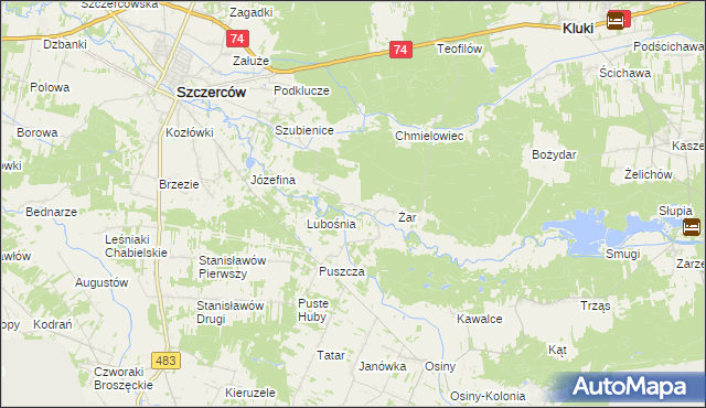 mapa Podżar, Podżar na mapie Targeo