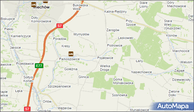 mapa Pojałowice, Pojałowice na mapie Targeo