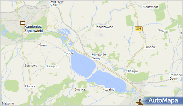 mapa Pomianów Górny, Pomianów Górny na mapie Targeo