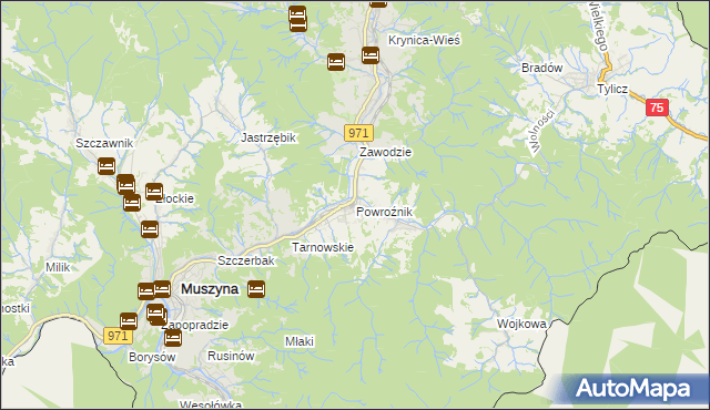 mapa Powroźnik, Powroźnik na mapie Targeo