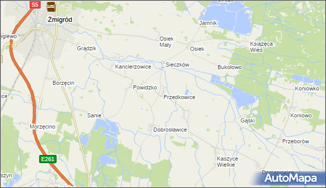 mapa Przedkowice, Przedkowice na mapie Targeo