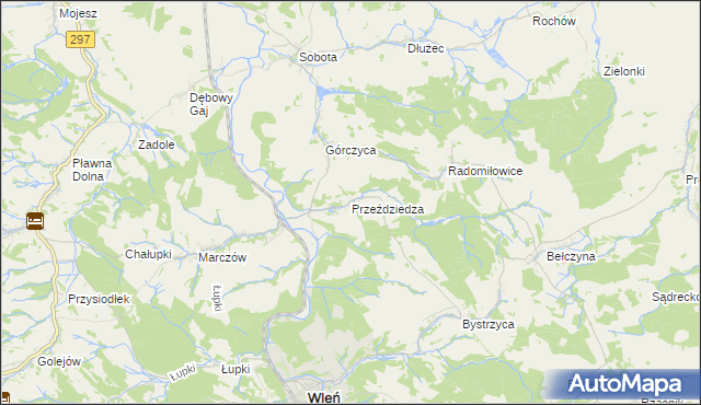 mapa Przeździedza, Przeździedza na mapie Targeo