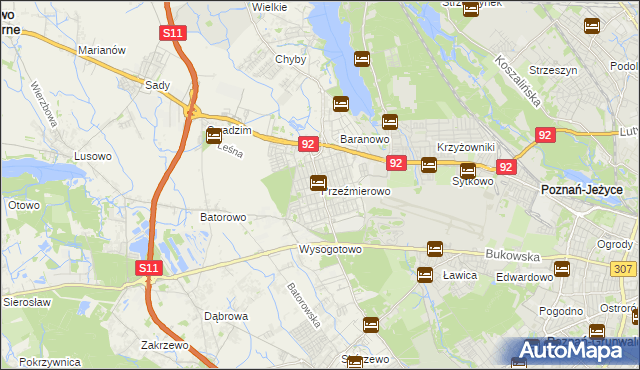 mapa Przeźmierowo, Przeźmierowo na mapie Targeo