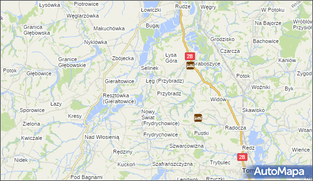 mapa Przybradz, Przybradz na mapie Targeo