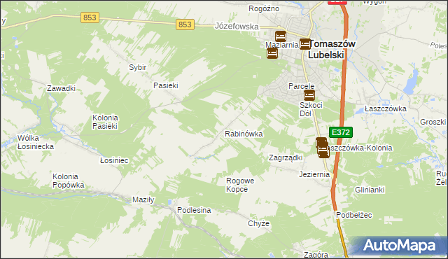 mapa Rabinówka, Rabinówka na mapie Targeo