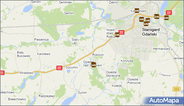 mapa Rokocin, Rokocin na mapie Targeo