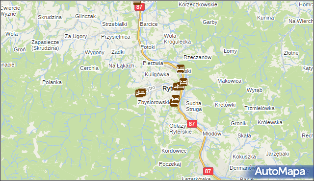 mapa Roztoka Ryterska, Roztoka Ryterska na mapie Targeo