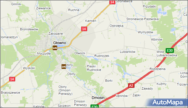 mapa Rudniczek, Rudniczek na mapie Targeo