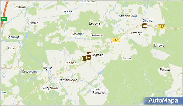 mapa Rymań, Rymań na mapie Targeo