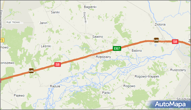 mapa Rzędziany, Rzędziany na mapie Targeo