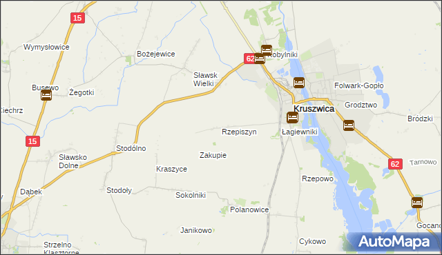 mapa Rzepiszyn, Rzepiszyn na mapie Targeo