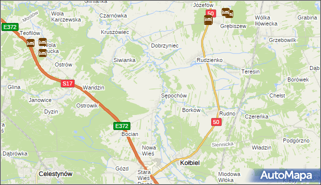 mapa Sępochów, Sępochów na mapie Targeo