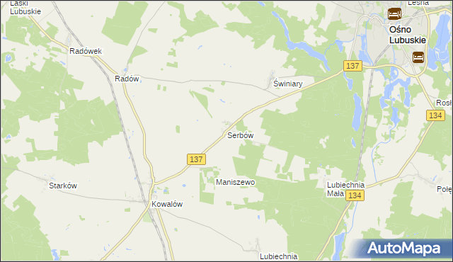 mapa Serbów, Serbów na mapie Targeo