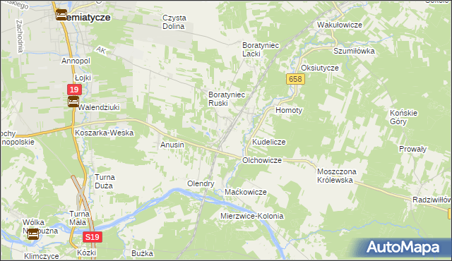 mapa Siemiatycze-Stacja, Siemiatycze-Stacja na mapie Targeo