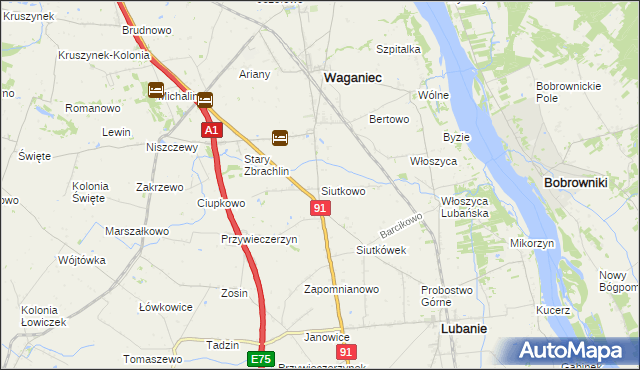 mapa Siutkowo, Siutkowo na mapie Targeo