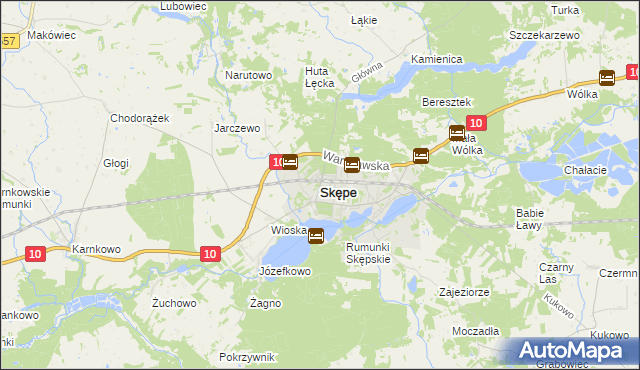 mapa Skępe, Skępe na mapie Targeo