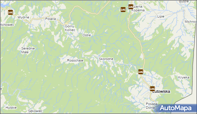 mapa Skorodne, Skorodne na mapie Targeo