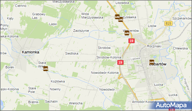 mapa Skrobów-Kolonia, Skrobów-Kolonia na mapie Targeo