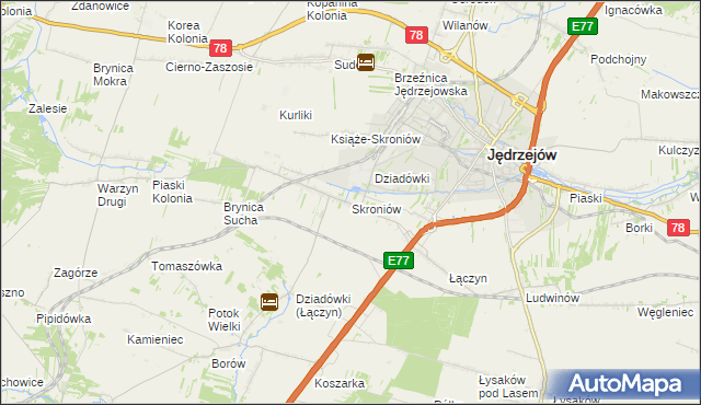 mapa Skroniów, Skroniów na mapie Targeo