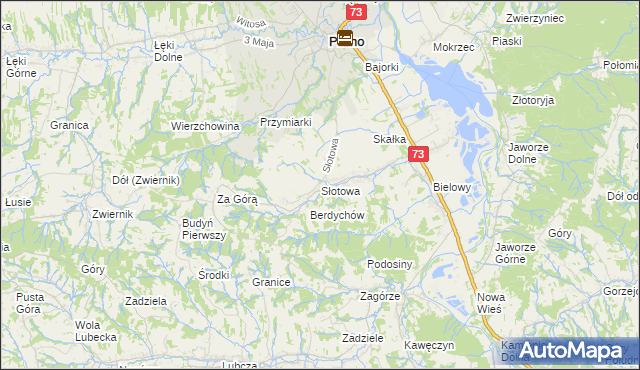 mapa Słotowa, Słotowa na mapie Targeo