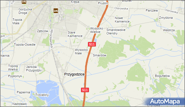 mapa Smardów, Smardów na mapie Targeo