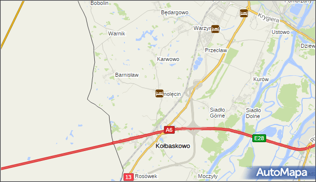mapa Smolęcin gmina Kołbaskowo, Smolęcin gmina Kołbaskowo na mapie Targeo