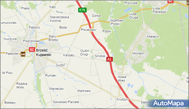 mapa Smólsk, Smólsk na mapie Targeo