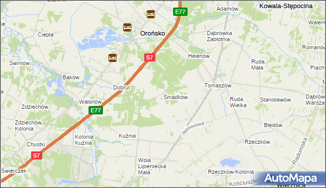 mapa Śniadków, Śniadków na mapie Targeo