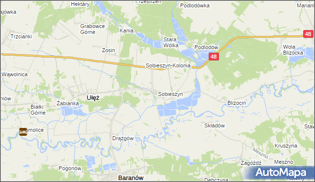 mapa Sobieszyn, Sobieszyn na mapie Targeo