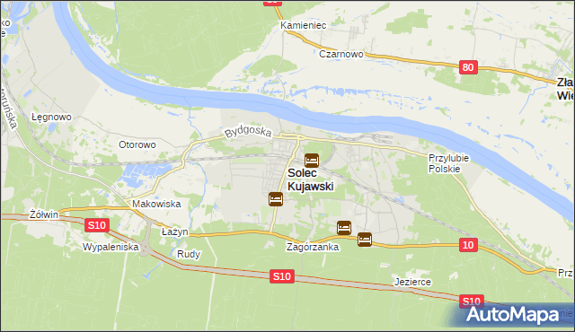 mapa Solec Kujawski, Solec Kujawski na mapie Targeo