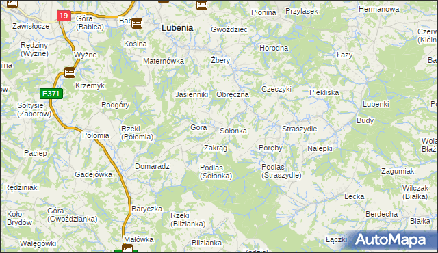 mapa Sołonka, Sołonka na mapie Targeo