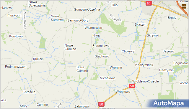 mapa Stachowo gmina Naruszewo, Stachowo gmina Naruszewo na mapie Targeo