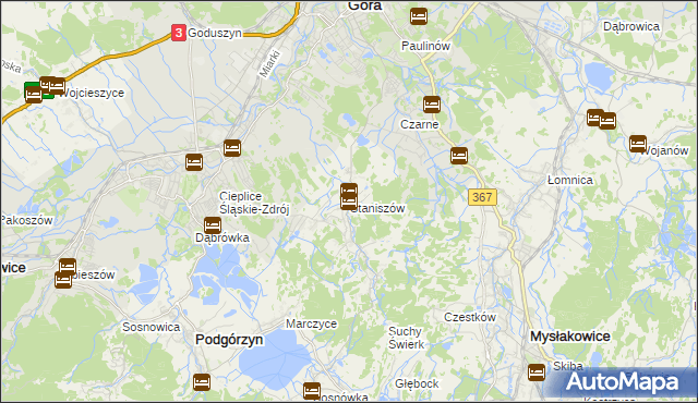 mapa Staniszów, Staniszów na mapie Targeo