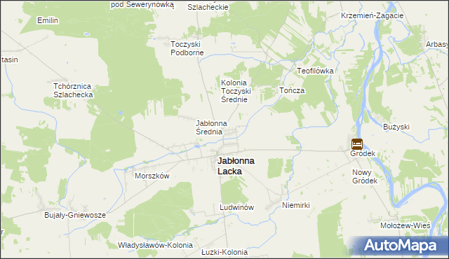mapa Stara Jabłonna, Stara Jabłonna na mapie Targeo