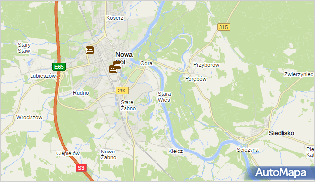 mapa Stara Wieś gmina Nowa Sól, Stara Wieś gmina Nowa Sól na mapie Targeo