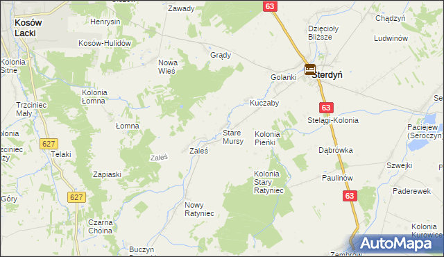 mapa Stare Mursy, Stare Mursy na mapie Targeo