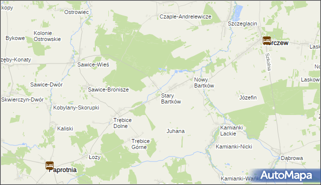 mapa Stary Bartków, Stary Bartków na mapie Targeo