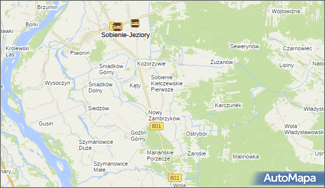 mapa Stary Zambrzyków, Stary Zambrzyków na mapie Targeo